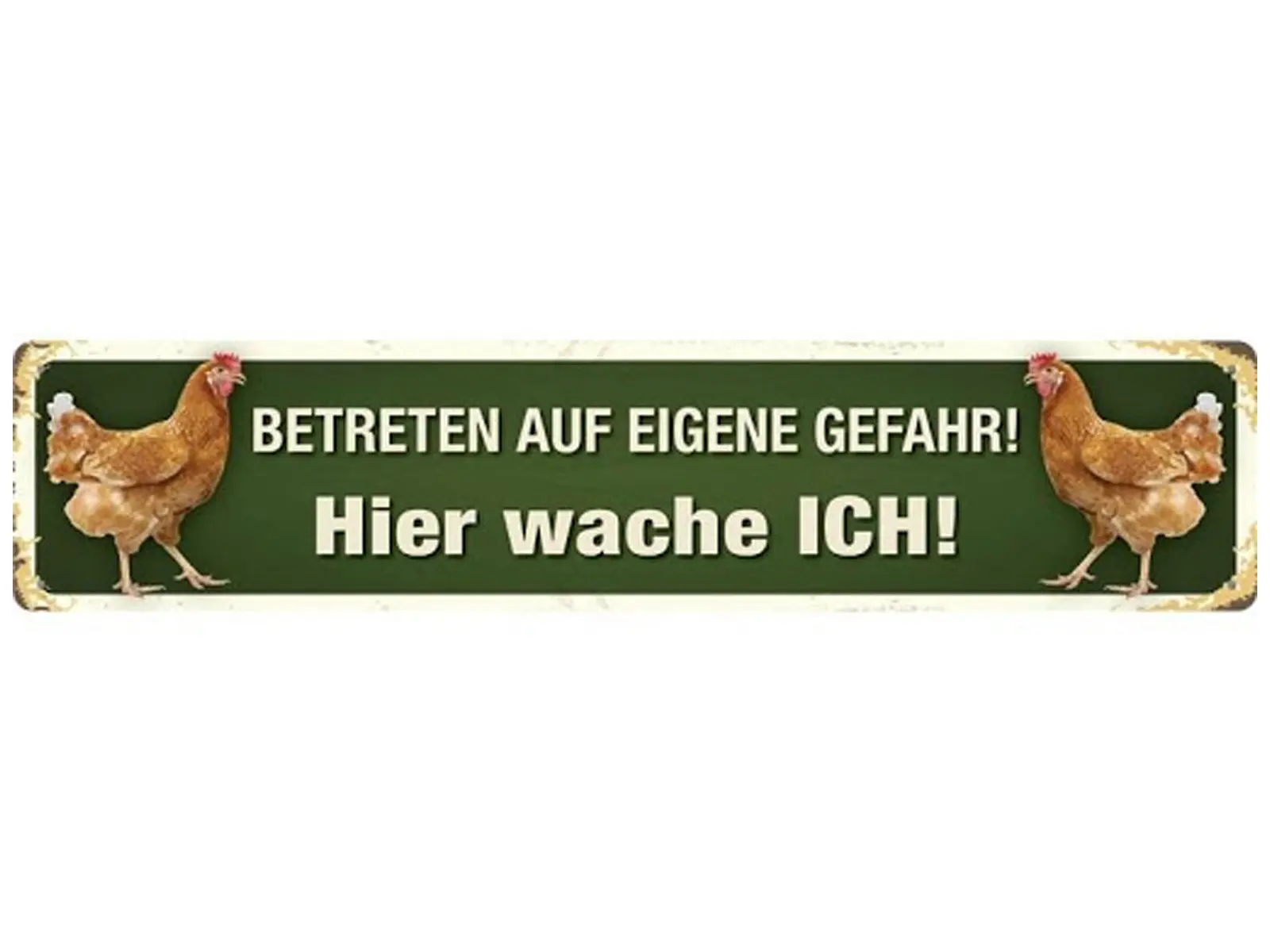 Straßenschild 18 Huhn